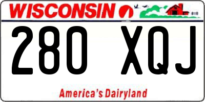 WI license plate 280XQJ