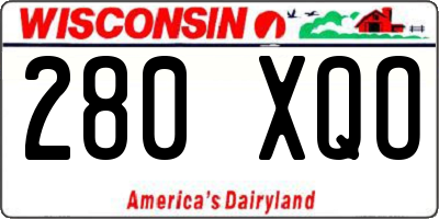 WI license plate 280XQO