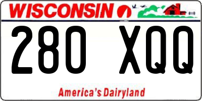 WI license plate 280XQQ