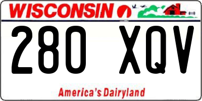 WI license plate 280XQV