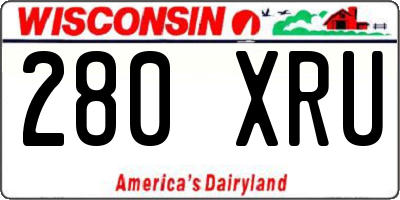 WI license plate 280XRU