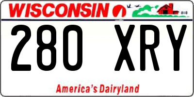 WI license plate 280XRY