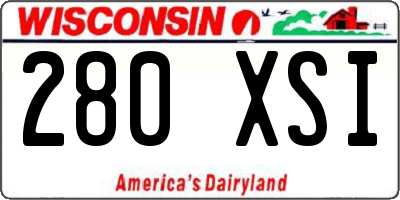 WI license plate 280XSI