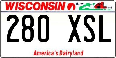 WI license plate 280XSL