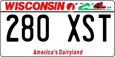 WI license plate 280XST