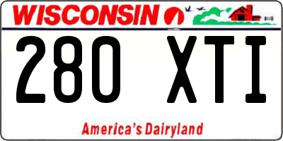 WI license plate 280XTI