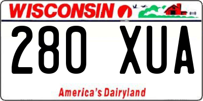 WI license plate 280XUA