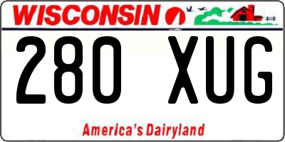 WI license plate 280XUG