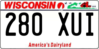 WI license plate 280XUI