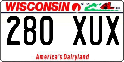 WI license plate 280XUX