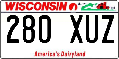WI license plate 280XUZ