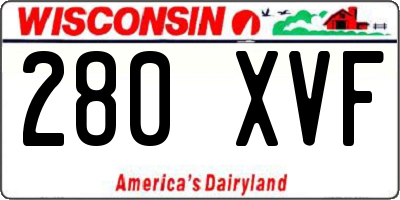 WI license plate 280XVF