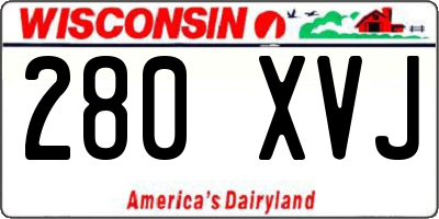WI license plate 280XVJ