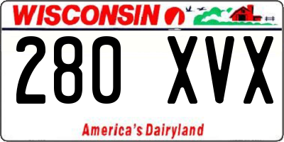 WI license plate 280XVX