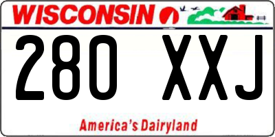 WI license plate 280XXJ