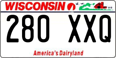 WI license plate 280XXQ