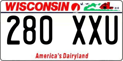 WI license plate 280XXU