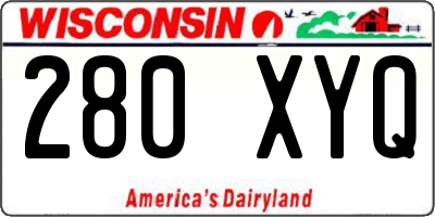 WI license plate 280XYQ