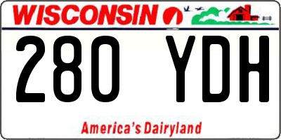 WI license plate 280YDH