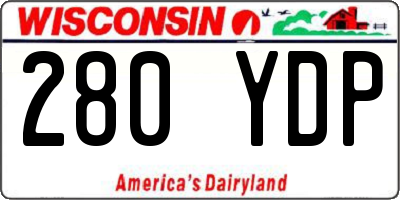 WI license plate 280YDP