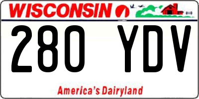 WI license plate 280YDV