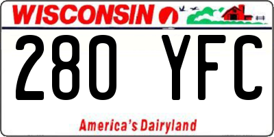 WI license plate 280YFC
