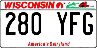 WI license plate 280YFG