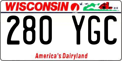 WI license plate 280YGC