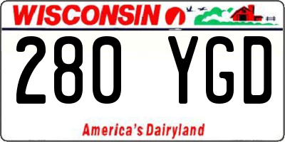 WI license plate 280YGD