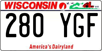 WI license plate 280YGF