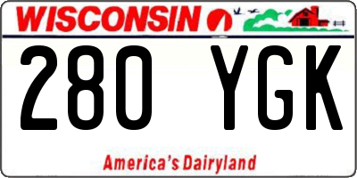 WI license plate 280YGK