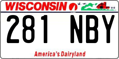 WI license plate 281NBY