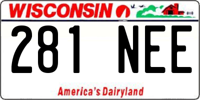 WI license plate 281NEE