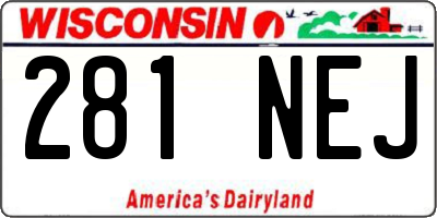 WI license plate 281NEJ