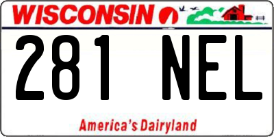 WI license plate 281NEL
