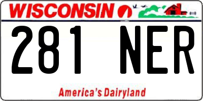 WI license plate 281NER