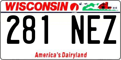 WI license plate 281NEZ