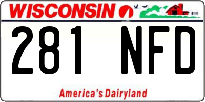 WI license plate 281NFD