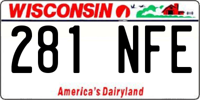 WI license plate 281NFE