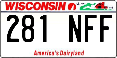 WI license plate 281NFF