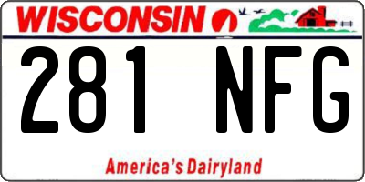 WI license plate 281NFG