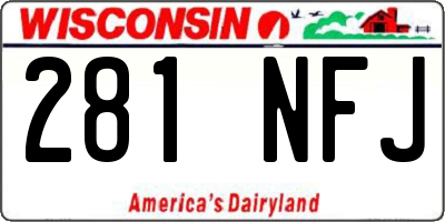 WI license plate 281NFJ