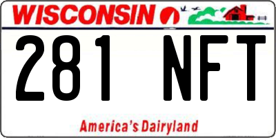 WI license plate 281NFT