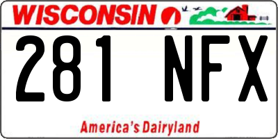 WI license plate 281NFX