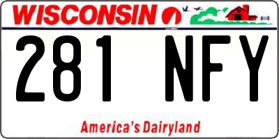 WI license plate 281NFY