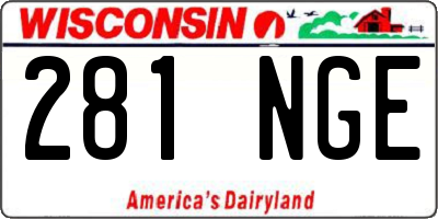 WI license plate 281NGE