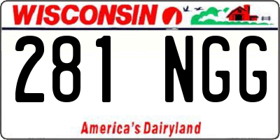 WI license plate 281NGG