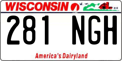 WI license plate 281NGH