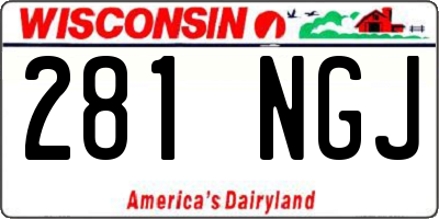 WI license plate 281NGJ