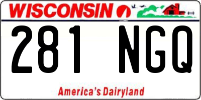 WI license plate 281NGQ